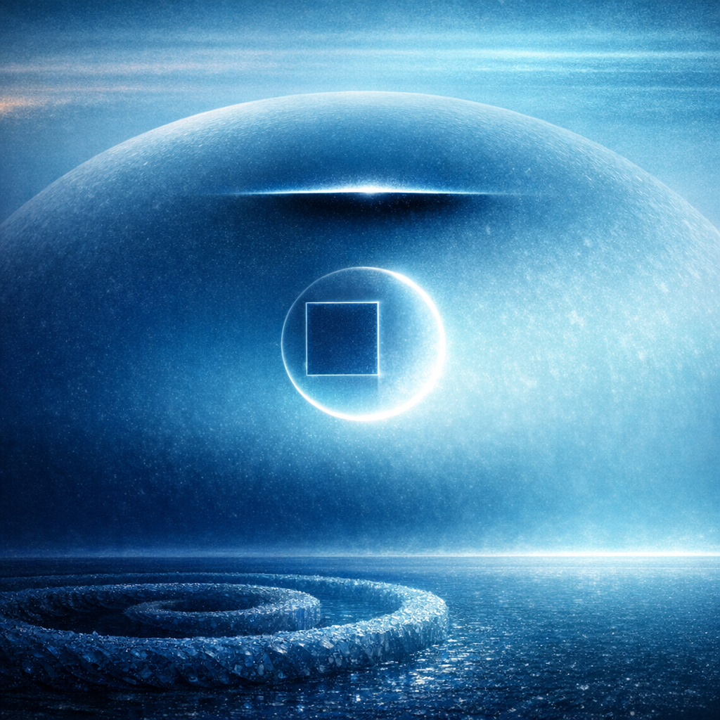 Geometric Dome in Blue