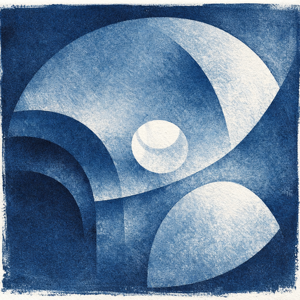 Indigo Geometric Abstraction